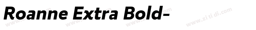 Roanne Extra Bold字体转换